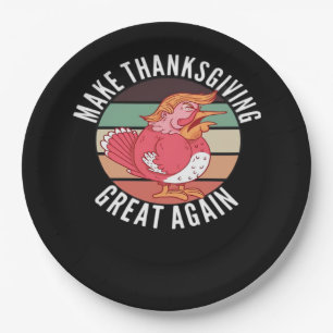 Make Thanksgiving Great Again Trumpkin – Political Paper Plate