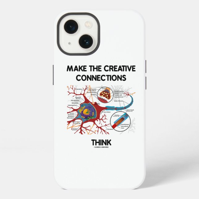 Make The Creative Connections Think Neuron Synapse iPhone Case (Back)