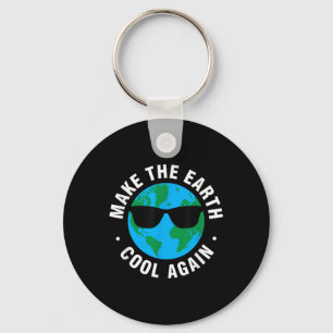 Make The Earth Cool Again Earth Day Keychain