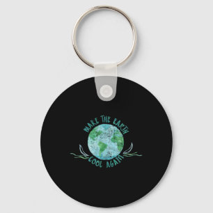 Make The Earth Cool Again - Watercolor Environment Keychain