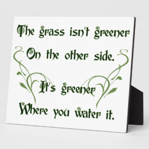 Make the Grass Greener Plaque