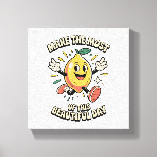Make the Most – Lemon Poster Art Canvas Print