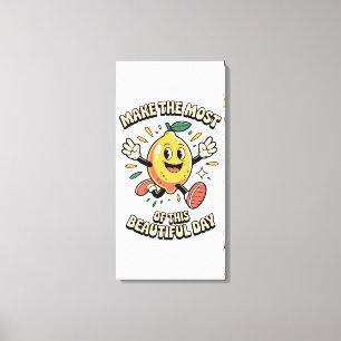 Make the Most – Lemon Poster Art Canvas Print