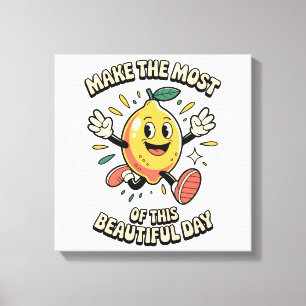 Make the Most – Lemon Poster Art Canvas Print