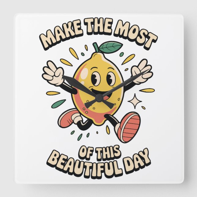 Make the Most – Lemon Wall Clock (Front)