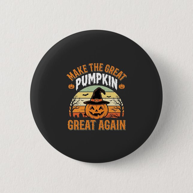 Make The Pumpkin Great Again Halloween Design_1 2 Inch Round Button (Front)