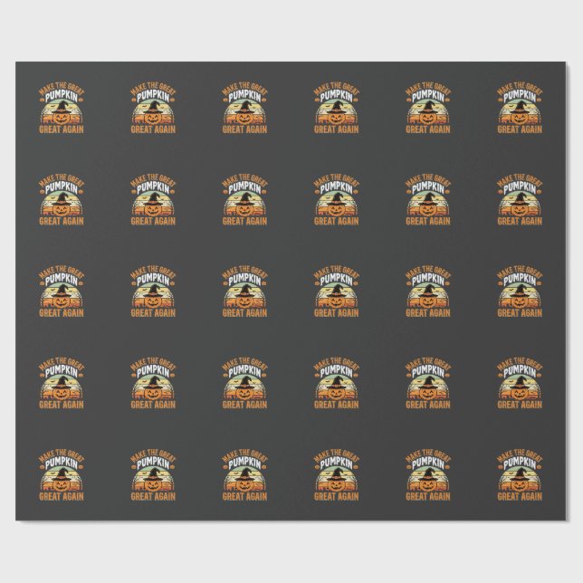 Make The Pumpkin Great Again Halloween Design_1 Wrapping Paper (Flat)