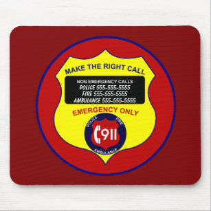 Make the Right Call 911 Mouse Pad