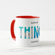 Make Things Happen - Retro Blue on Red Edition