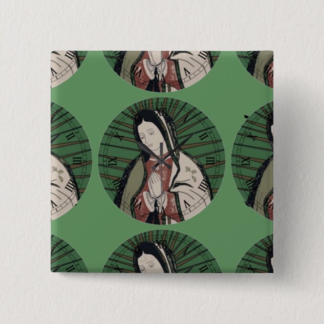 Make Time To Pray 2 Inch Square Button (Front)