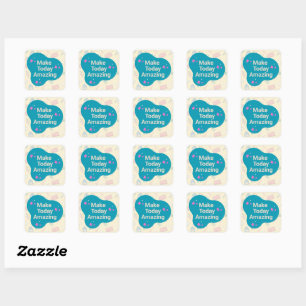 Make Today Amazing Cute Motivational School Square Sticker