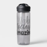 Make Today Amazing Inspirational Quote Water Bottle<br><div class="desc">Start your day with positivity and motivation with this uplifting “Make Today Amazing” inspirational quote design. Featuring clean and stylish typography, this encouraging message is a reminder to focus on the present moment and make the most of every day. A simple yet powerful message to help bring optimism, productivity, and...</div>