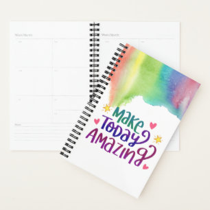 Make Today Amazing Motivational Quote Watercolor Planner