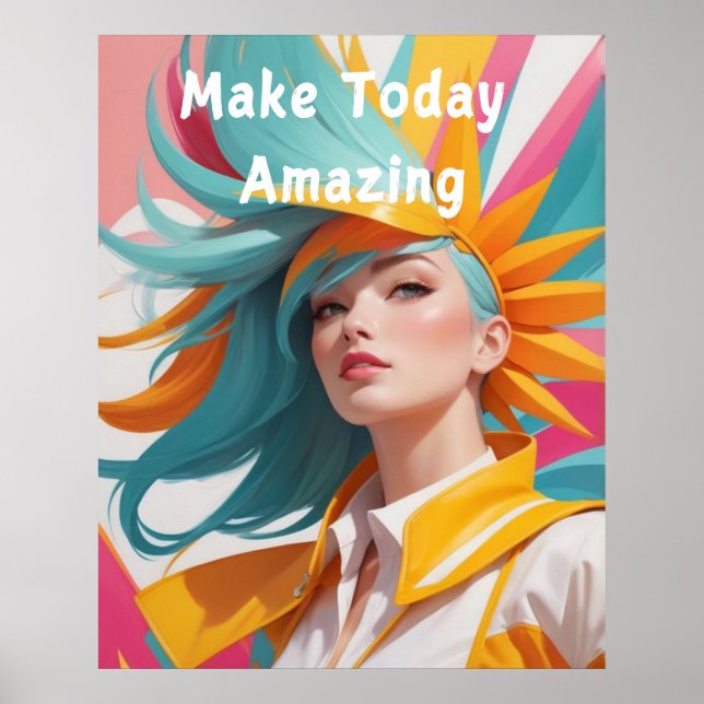 Make Today Amazing Quote in Wall Art (Front)