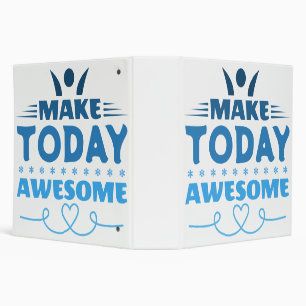 Make Today Awesome Retro Typography Binder
