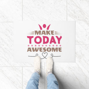 Make Today Awesome Retro Typography Doormat