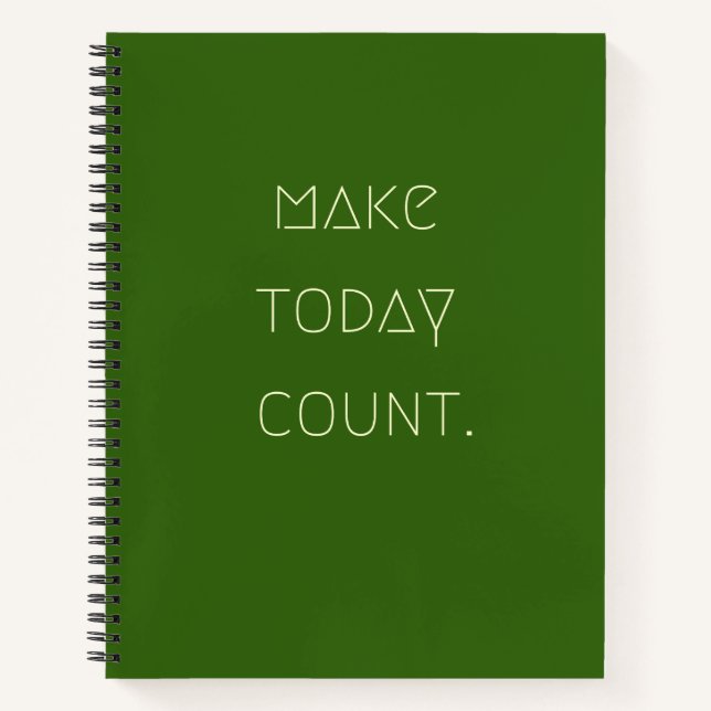 make.today.count. Carnets et journaux (Devant)