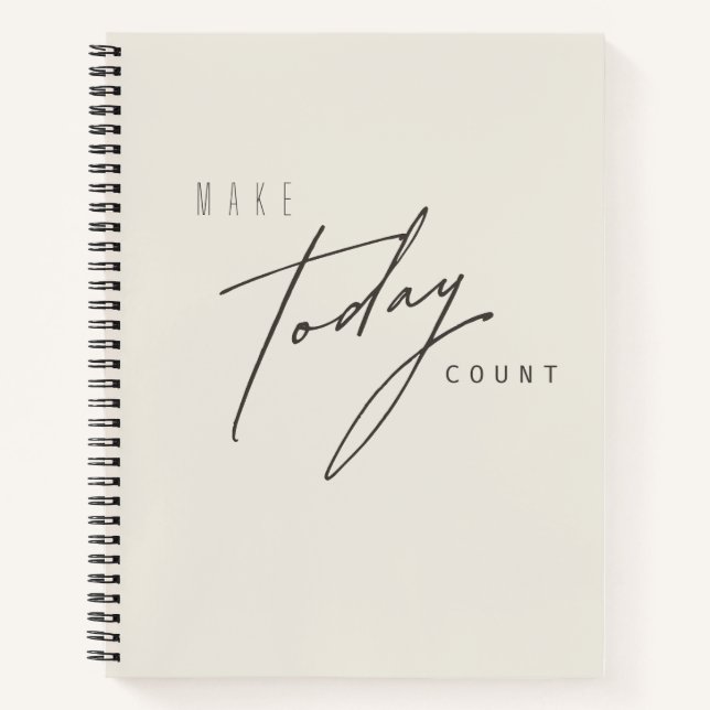 make. today. count. Notebooks & Journals (Front)