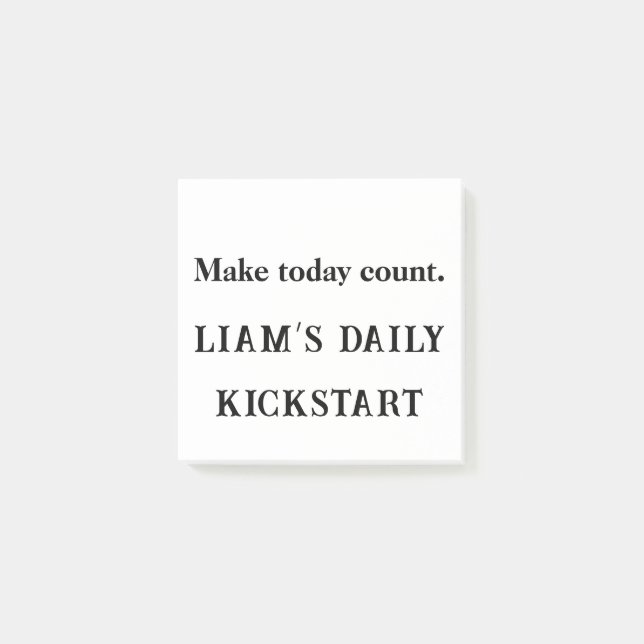 Make Today Count – Personalized Motivation Note (Front)