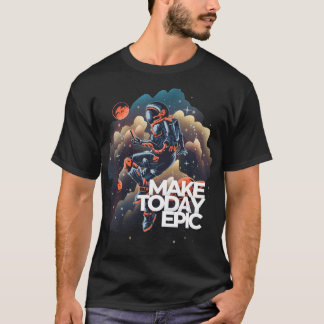 Make Today Epic Astronaut Floating in Space T-Shirt