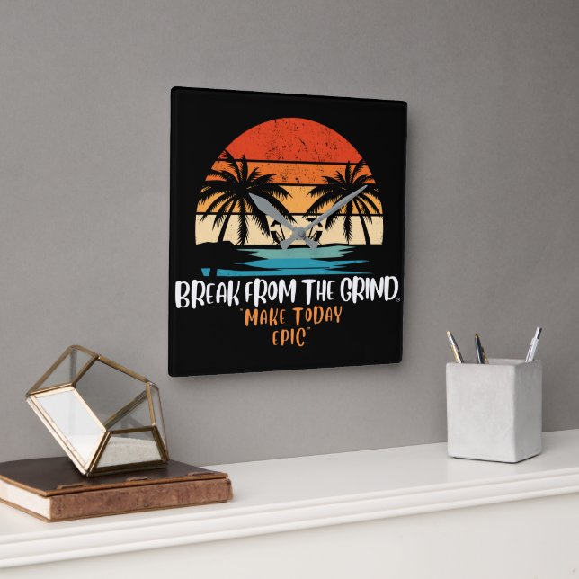 Make Today Epic Palms Clock (Office)