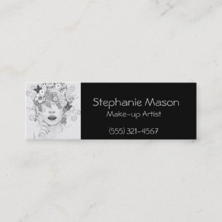 Make-up Artist Black Business card