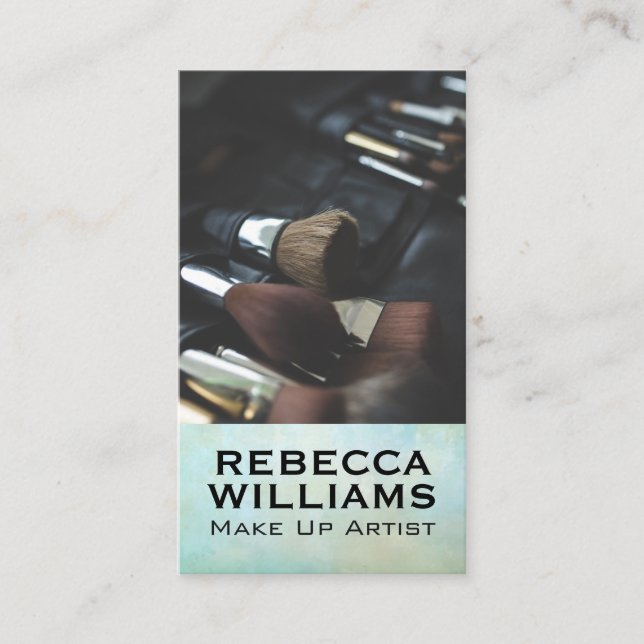 Make Up Artist Brush Tools Business Card (Front)