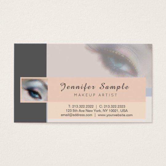 Make up Artist Cosmetologist Silk Finish Luxury Business Card
