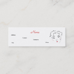 Make-up Artist Diva Lips Mini Business Card