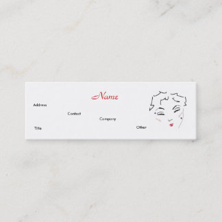 Make-up Artist Diva Mini Business Card