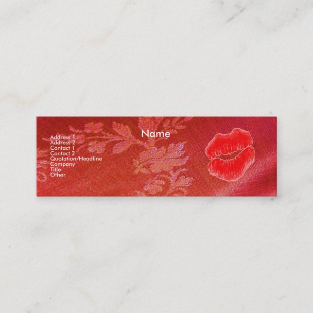 "Make-up Artist" Floral Profile Card -Customizable (Front)