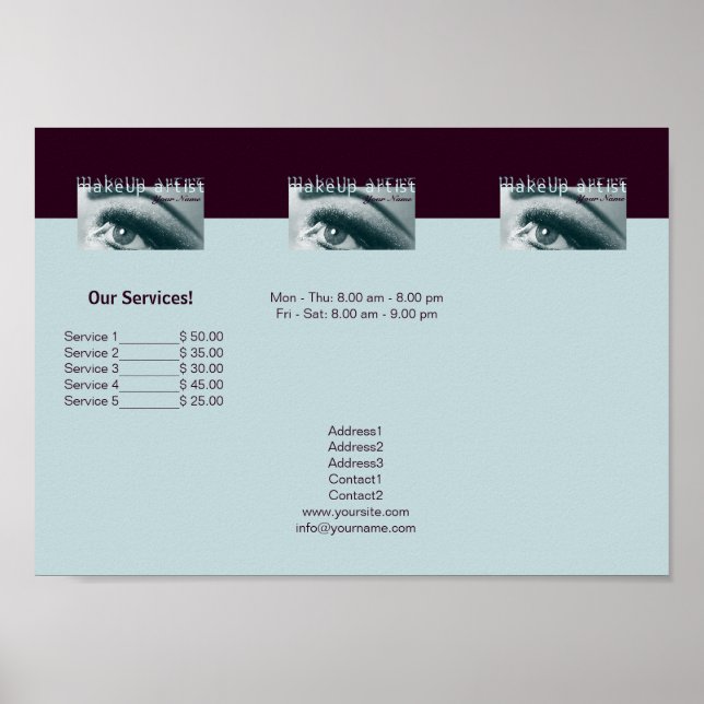 Make Up Artist - Flyer, Poster (Devant)