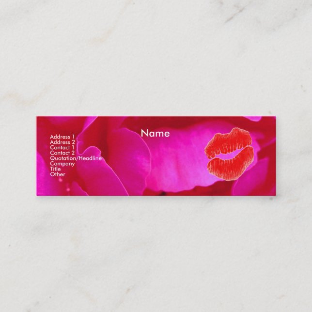 "Make-up Artist" Pink Rose I Profile Card (Front)