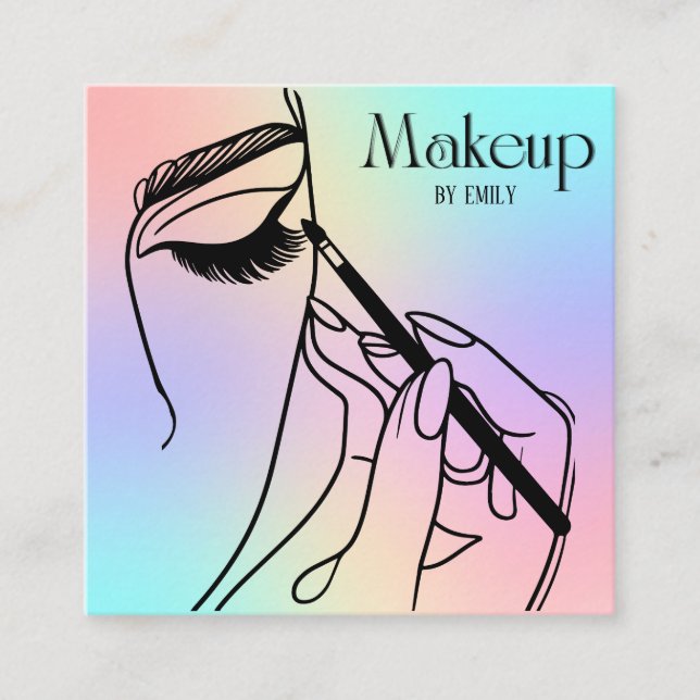Make up Artist Square Business Card (Front)