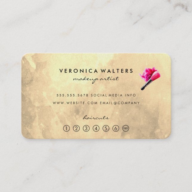 Make Up Artist | Stylish Texture | Punch Card (Front)