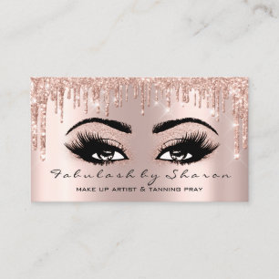 make up artist & tanning pray rosed drips lashes business card