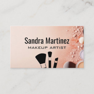 Make Up Background   Brushes Business Card