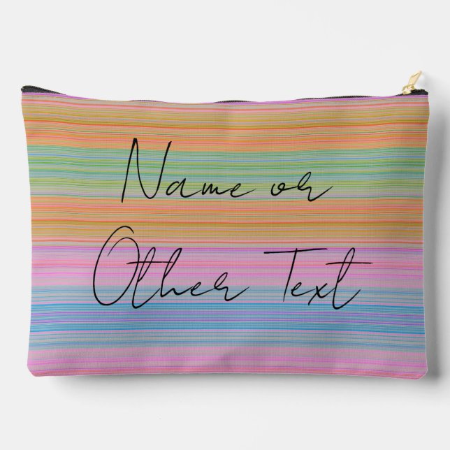 Make-Up Bag with Mixed Colour Lines HAMbyWG (Back)
