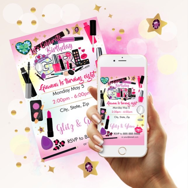 Make up Birthday Invitation (Creator Uploaded)