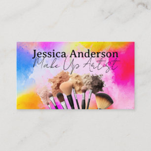 Make Up Brush Set   Artistic Colourful Business Card