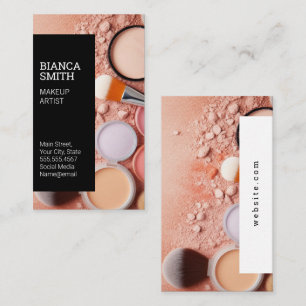 Make Up Brushes and Foundation Palette  Business Card