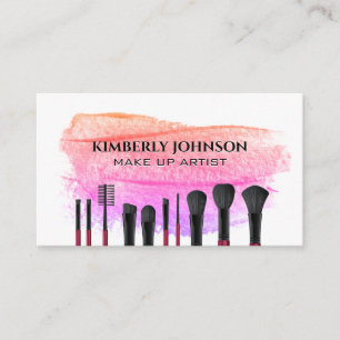 Make Up Brushes   Brush Stroke Business Card