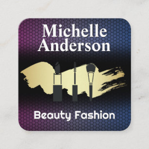 Make Up Brushes   Cosmetics Square Business Card