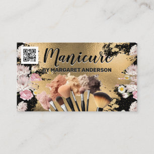 Make Up Brushes Foundations Flowers Appointment Card