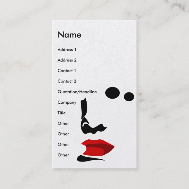make up business card (Front)