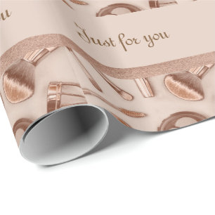 Make Up collection  in Bronze Tones Wrapping Paper