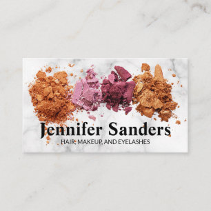 Make Up Foundation Powder Marble Background Loyalty Card