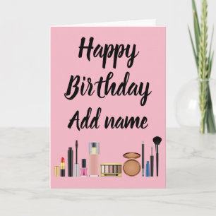 Make up happy birthday card