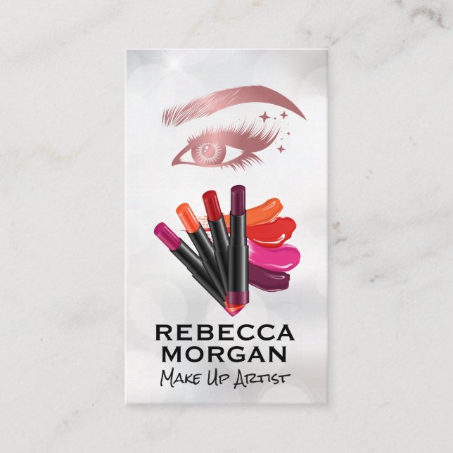 Make Up | Lipstick Colours Business Card (Front)