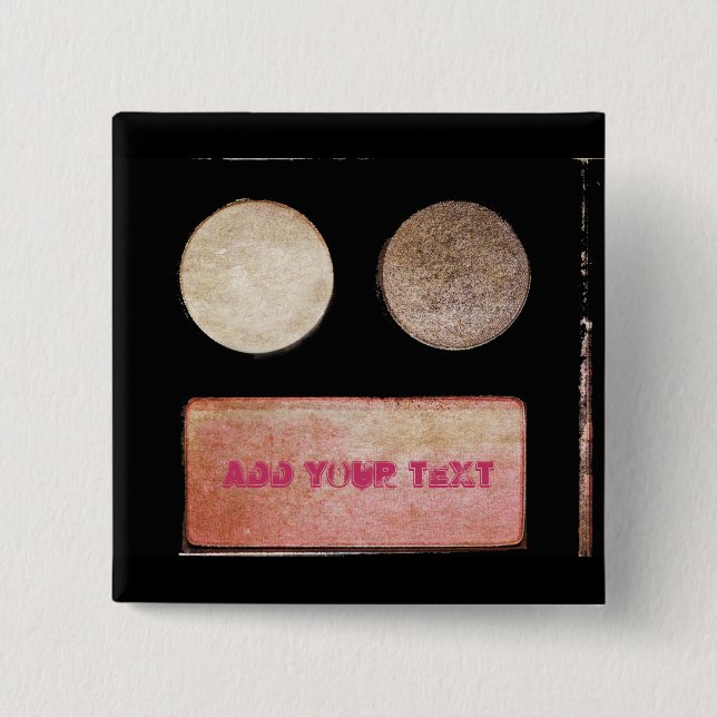 Make-Up Palette-Face by Shirley Taylor 2 Inch Square Button (Front)